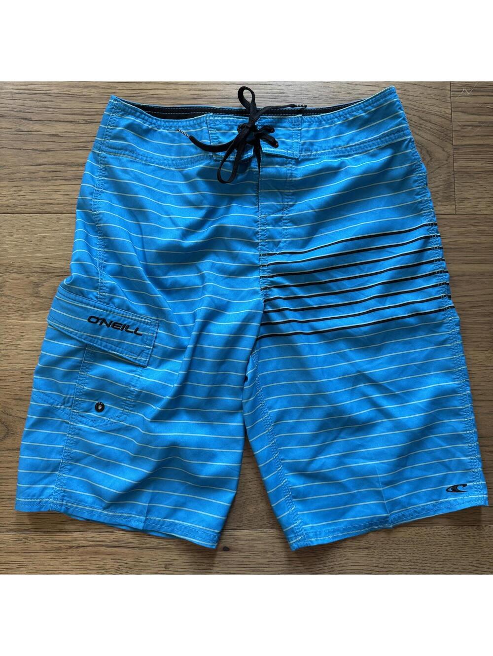 O'Neill Blue Striped Board Shorts Size 28
